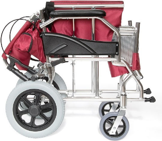Vita Orthopaedics Folding Manual Simple Type Wheelchair with Folding Back 45cm Blue