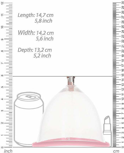 Shots Sauger Brustwarzen Automatisch wiederaufladbare Milchpumpe Set Large Rosa 1Stück