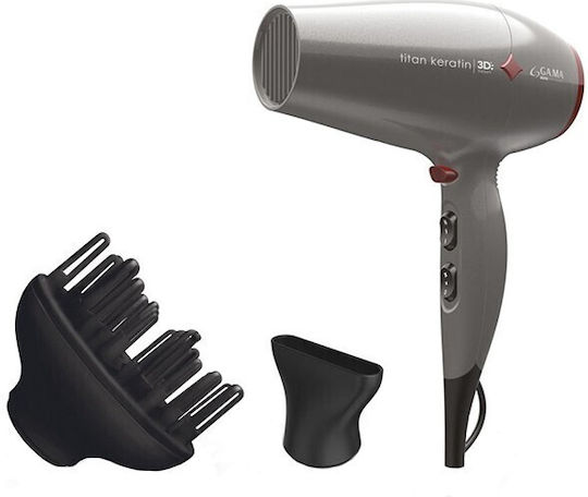 GA.MA Titan Keratin Diamond 3D Πιστολάκι Μαλλιών με Φυσούνα 2300W