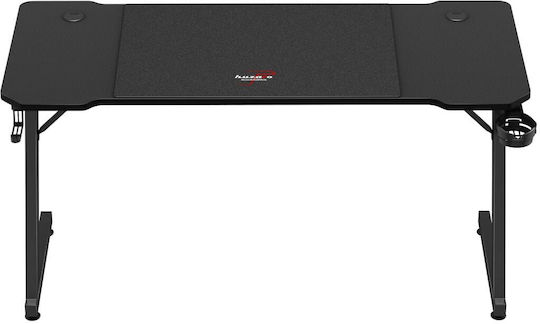 Gaming Office Hero Wooden Black with Metal Legs 140x60x74cm