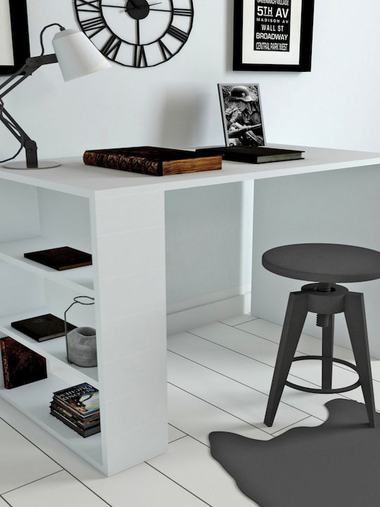 Birou Cool Din Lemn Cu Birou Alb 90x50x70cm