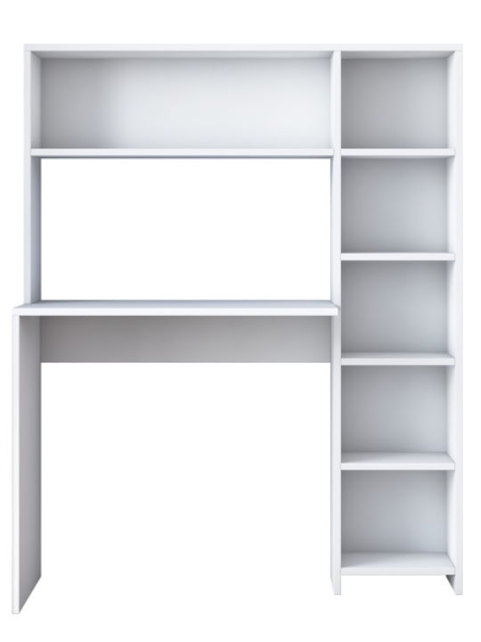 Γραφείο Rani Ξύλινο με Βιβλιοθήκη Λευκό 113.2x40x141.8εκ.