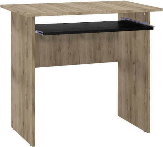 Desk Paris Wooden Grey Oak-Black 90x45x74cm