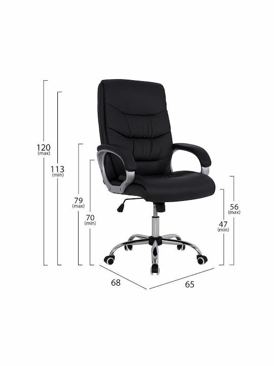 HomeMarkt Zamora Executive Office Chair with Recline Black