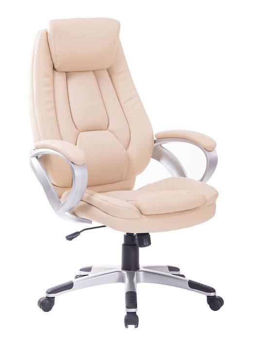Amanda Reclining Office Chair with Fixed Arms Beige Varossi