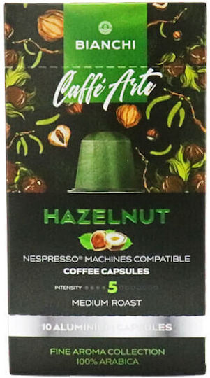 Bianchi Coffee Capsule Espresso Hazelnut Alune de padure Compatibile cu Mașina Nespresso 10capace
