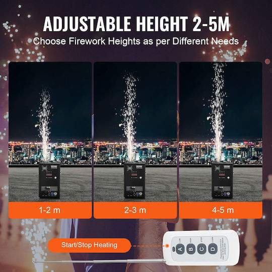 Vevor Cold Spark Fireworks Machine x4 700W 2-5m Stage DJ Wedding Event Party