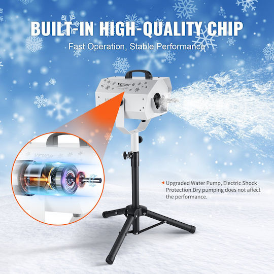 Vevor Snow Machine 1200w Snow Making Machine Ρυθμιζόμενο Ύψος Βάσης