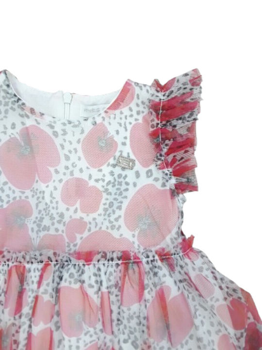 Evita Children's Dress Red Poppies Tulle Red