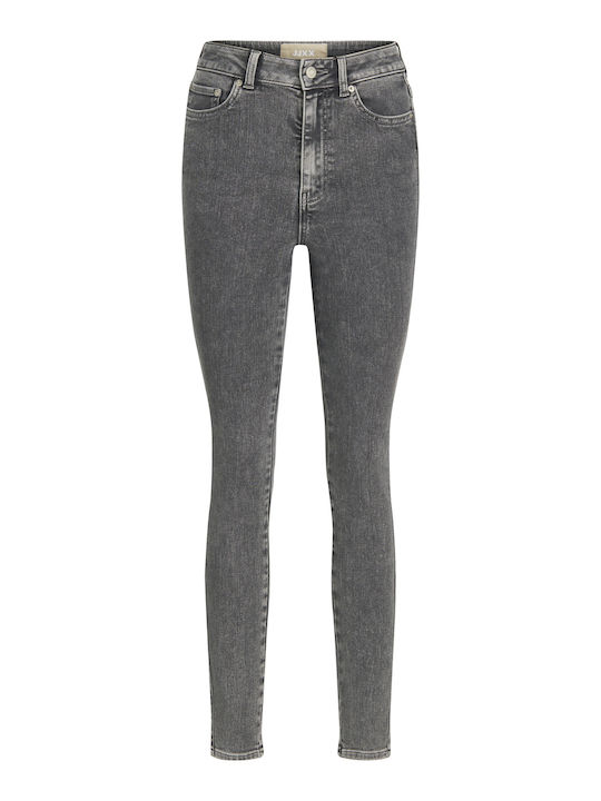 Vienna High Waist Women's Jean Trousers in Skinny Fit Gray