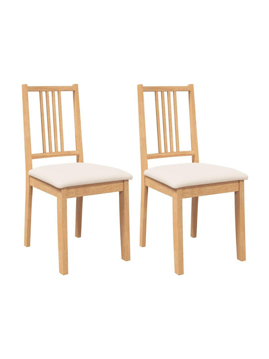 Dining Room Wooden Chair Coffee 40x47.5x89cm 2pcs