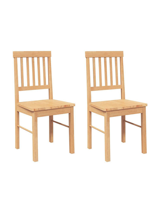 Dining Room Wooden Chair Coffee 42.5x44.5x90cm 2pcs