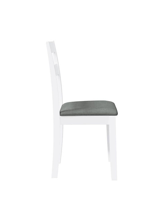 Scaune Sala de mese Lemn Alb 2buc 40x48x89buc