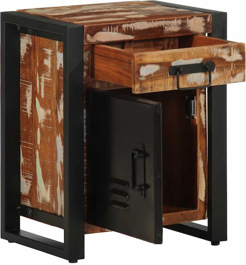 vidaXL Bedside Table Made of Solid Wood Multicolour 40x30x50cm
