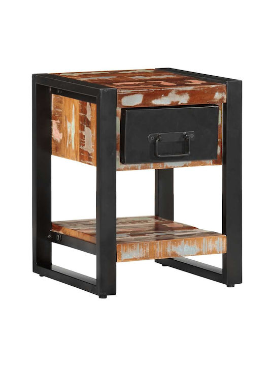 Noptiere din Lemn Masiv Mango 2buc 35x34x45cm