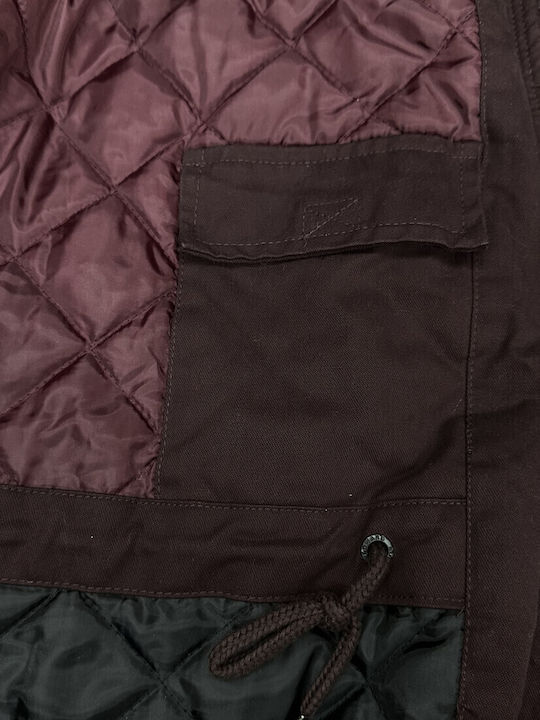 Winter Jacket Parka Burgundy