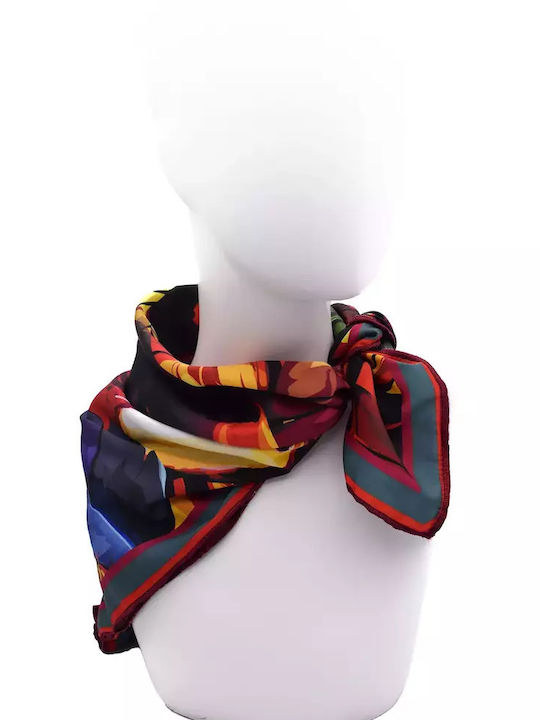 VinD.gr Dora Vintzilaiou Women's Silk Scarf Multicolour