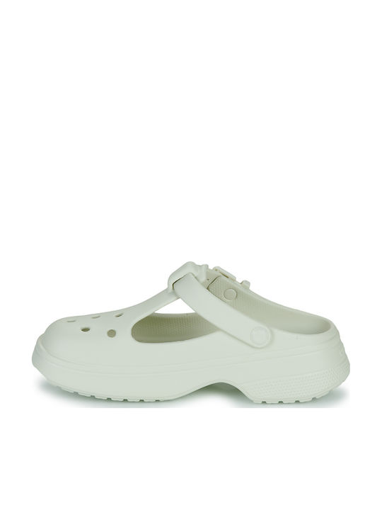 Crocs Classic Mary Jane Γυναικεία Σαμπό Λευκά