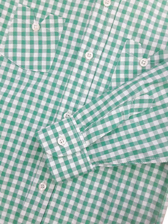 Domina Kids Checked Shirt Green