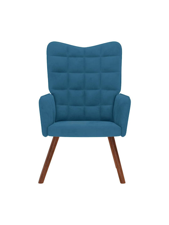 Ohrensessel Samt Blue 61.5x69x95.5cm