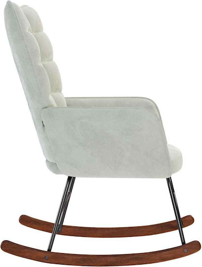 Schaukelstuhl Samt Light Grey 61x78x98cm