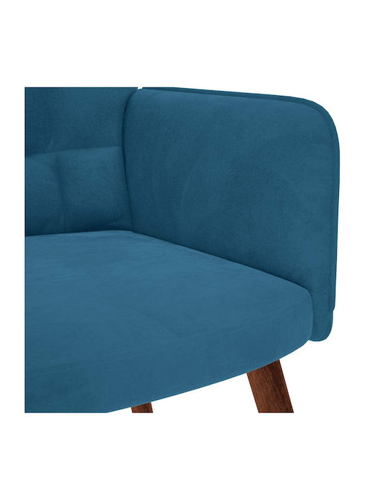 Ohrensessel Samt Blue 61.5x69x95.5cm