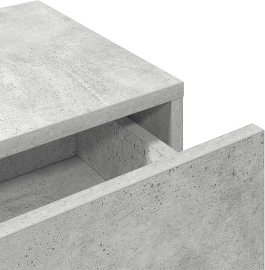 Wandregal Grau Beton 60x26.5x15cm