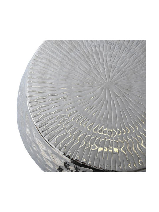 Stool For Living Room Metallic 1071 Silver 38x46x38cm