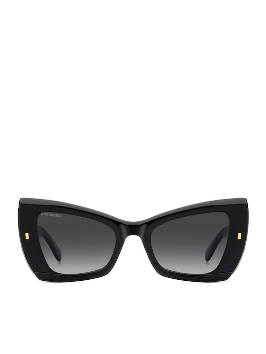 Dsquared2 Unisex Γυαλιά Ηλίου με Μαύρο Κοκκάλινο Σκελετό και Μαύρο Φακό D2 0170/S 807/9O