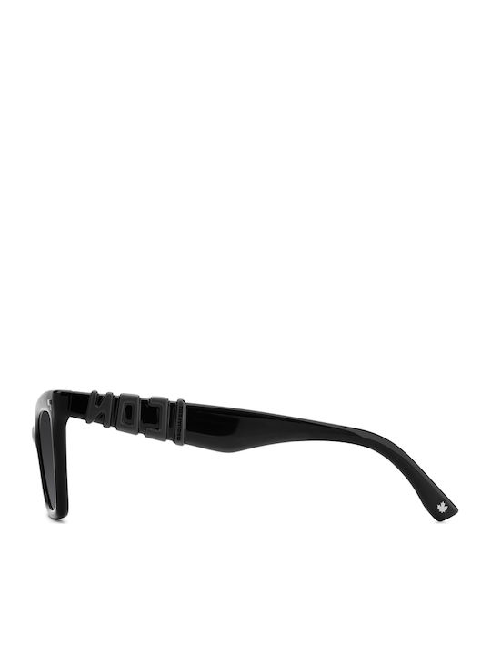 Dsquared2 Icon Unisex Γυαλιά Ηλίου με Μαύρο Κοκκάλινο Σκελετό και Μαύρο Φακό ICON 0026/S 8079O