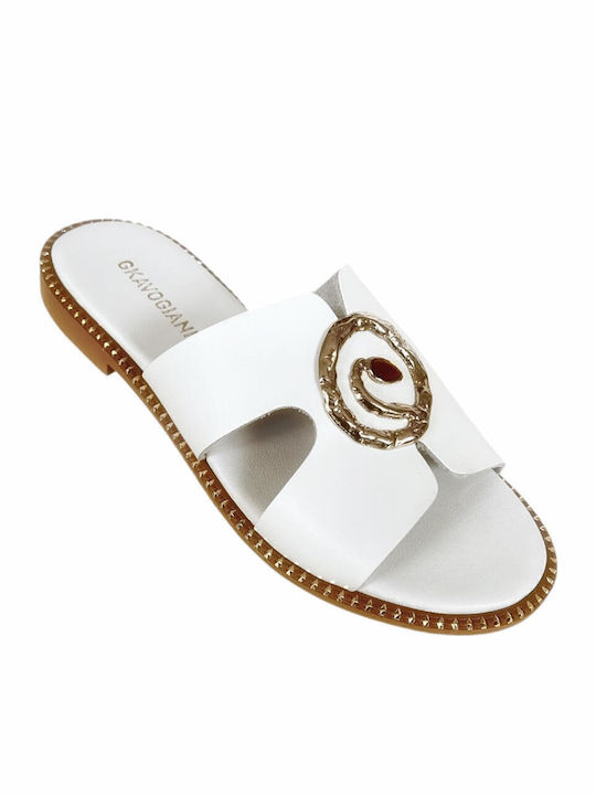 Sandale Casual Damă din Piele Albă