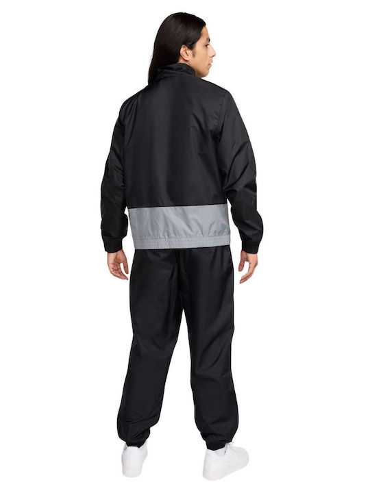 Club Woven Tracksuit Σετ Φόρμας με Λάστιχο Black, Smoke Grey, White