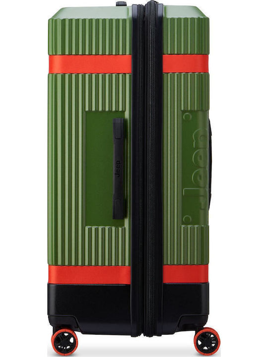 Delsey Jeep Large Travel Suitcase Hard Green with 4 Wheels Height 80cm 274682803