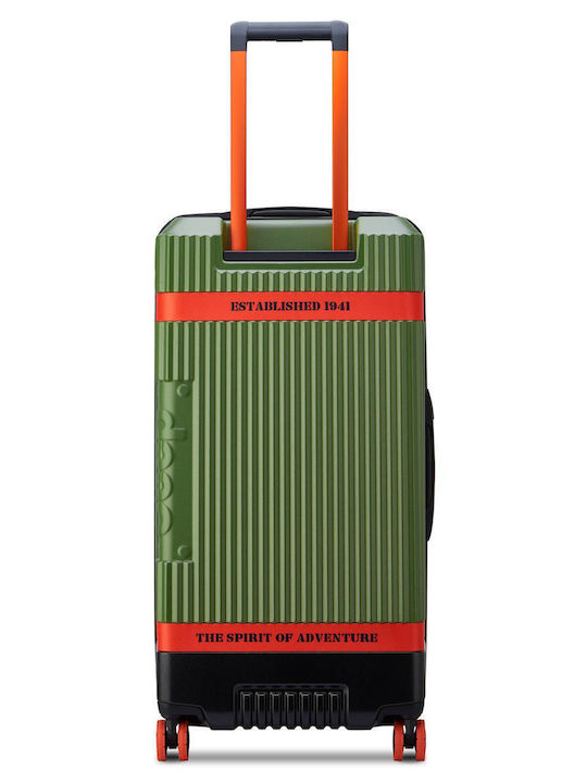 Delsey Jeep Large Travel Suitcase Hard Green with 4 Wheels Height 80cm 274682803