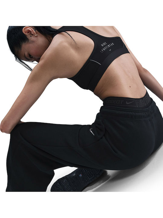 Sportswear Hohe Taille Jogginghose Vlies Black