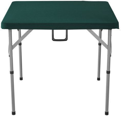 Outdoor Dinner Foldable Table with Plastic Surface and Metal Frame Green 34x34xcm