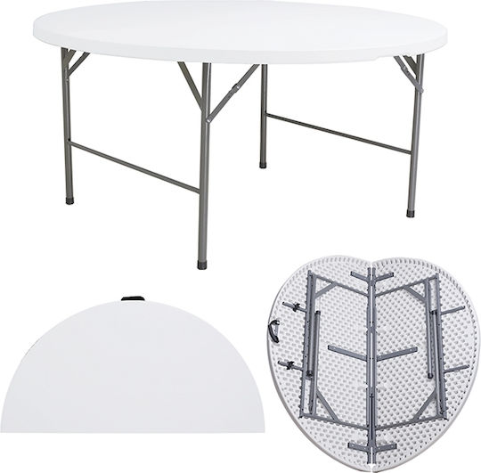 Table Catering Foldable 180x180x74cm White Table Catering Foldable 180x180x74cm White