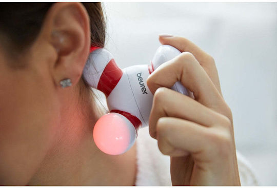 Beurer Massage Device for the Neck, the Back, the Legs & the Hands with Vibration Red
