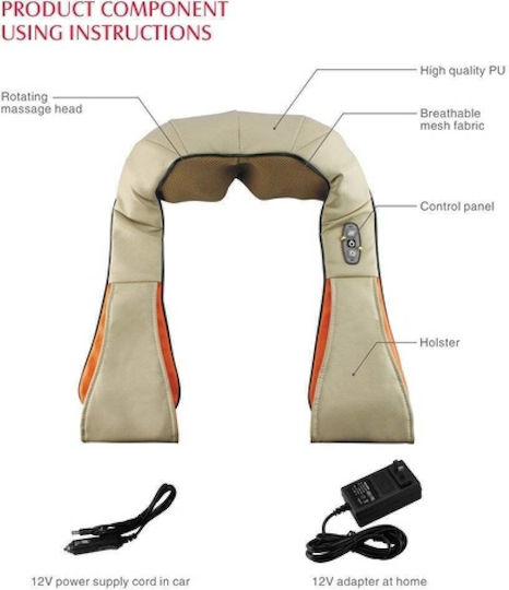 Sportstore Shiatsu Συσκευή Μασάζ Shiatsu για τον Αυχένα με Λειτουργία Θέρμανσης