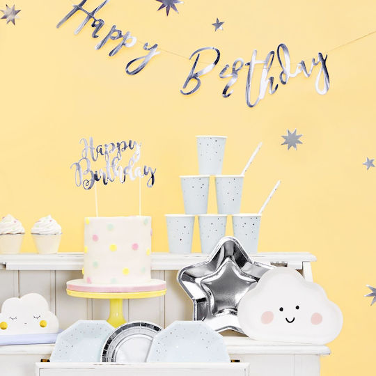 PartyDeco Happy Birthday Dekoratives für Torte