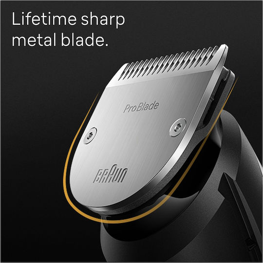 Braun Series 7 Trimmer Μηχανή Επαναφορτιζόμενη Black / Space Grey BT7420