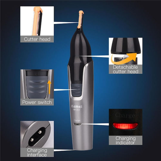 Kemei Trimmer Μηχανή Επαναφορτιζόμενη KM-312
