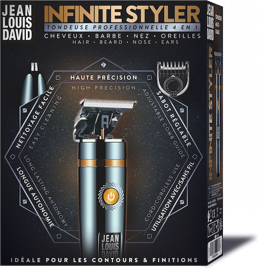 Jean Louis David Infinite Styler Trimmer Μηχανή Επαναφορτιζόμενη 39959