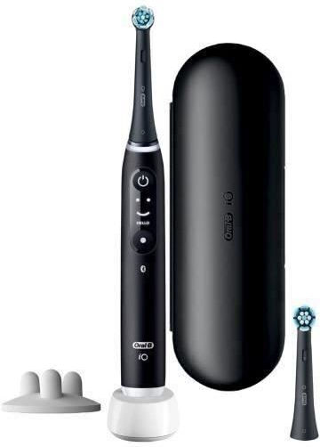 Oral-B iO Series 6s Electric Toothbrush with Timer, Pressure Sensor, and Travel Case Black Lava