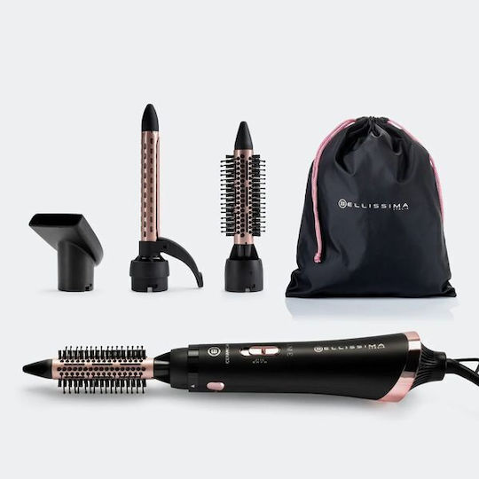 Bellissima Ceramic Air 3in1 Ceramic Electric Brush with Air for Straightening and Curls 800W Black