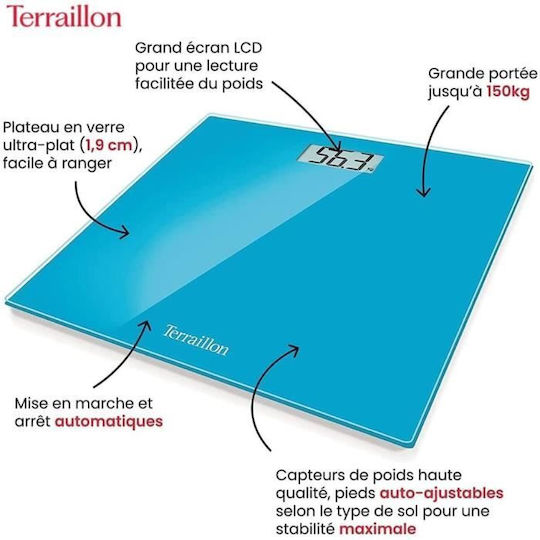Terraillon Ψηφιακή Ζυγαριά Μπλε TL13163