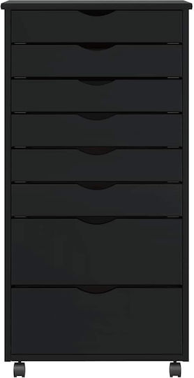 Sertar De Birou Din Lemn Masiv Cu Roți Magazin Online 53x39x103cm