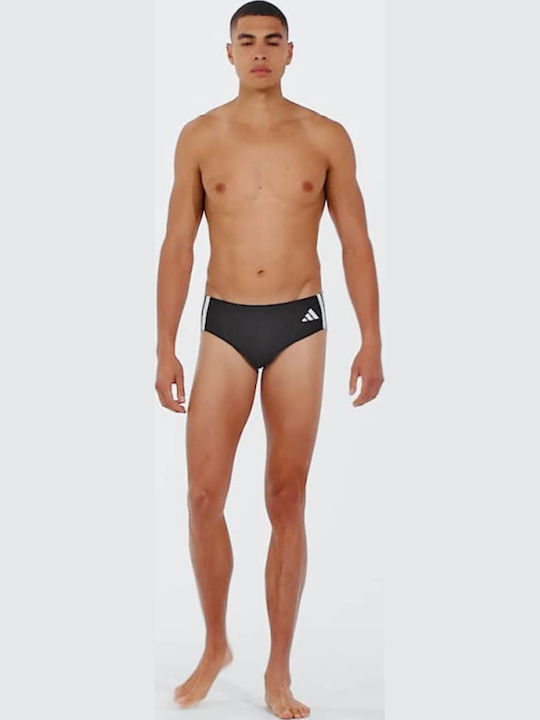 3-Stripes Ανδρικό Μαγιό Slip Black με Ρίγες