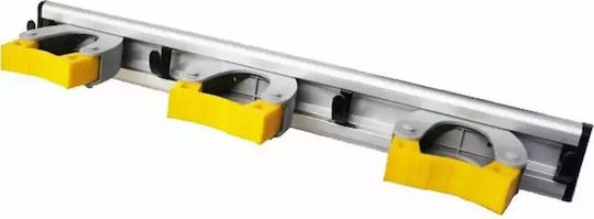 Wall-Mounted Aluminum Broom Mop Holder 3 Slots 42 X 6.5 X 5 Apex 50910