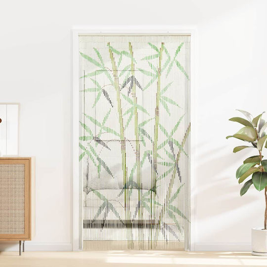 vidaXL Bamboo Door Curtain Green 90x220cm 4017441